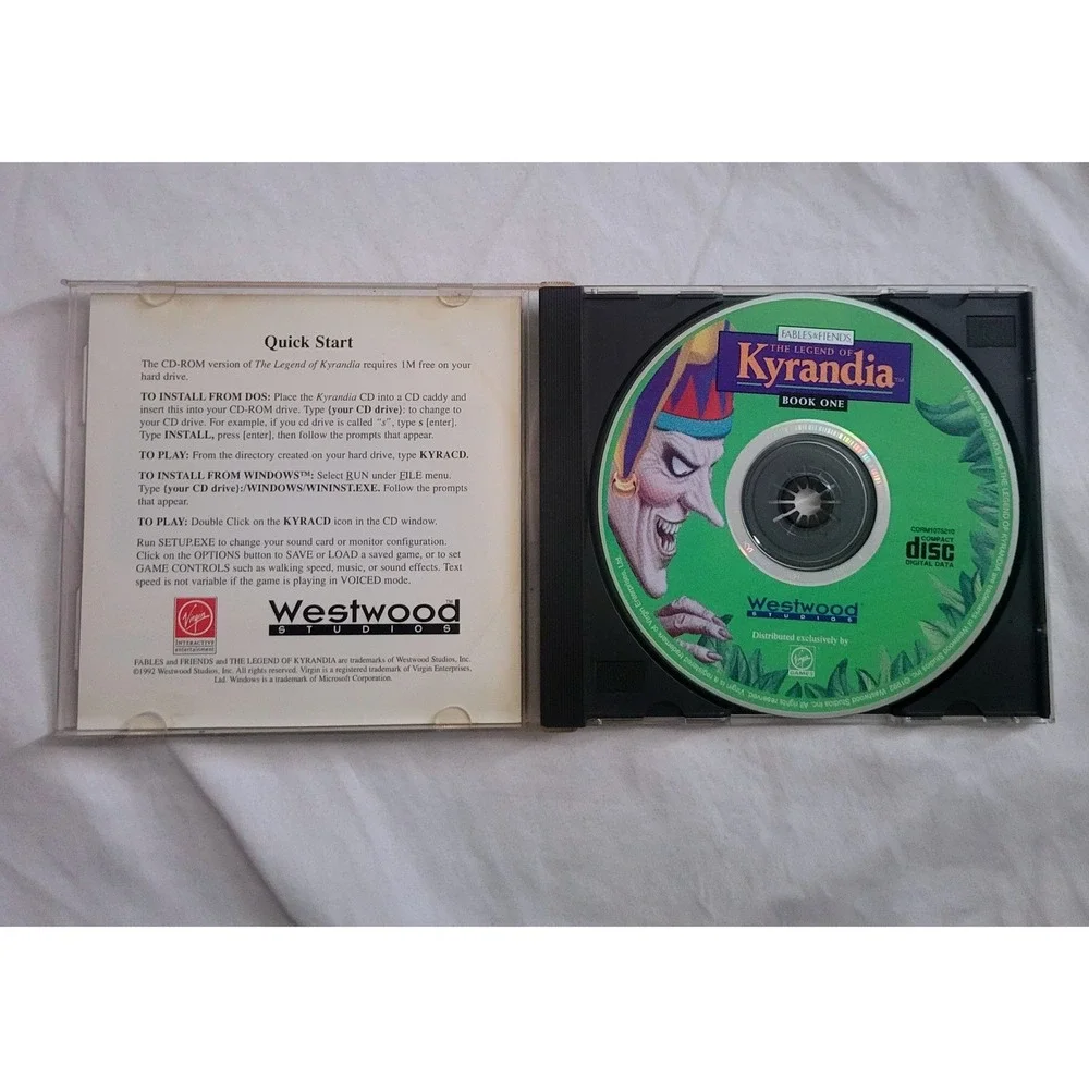 The Legend of Kyrandia Book One PC CD-ROM 1992‎ Westwood Studios Retro RPG